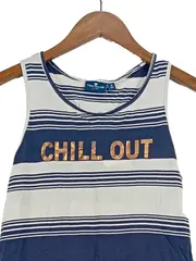 Vorschaubild 3 von Kinder Freizeitkleid Gr. 152 Maritim Gestreift Blau Weiß Baumwolle