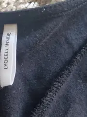 Vorschaubild 3 von Damen Top Kurzarm Lyocell Uni Raffungen Schwarz Gr. 44/XXL