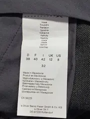 Vorschaubild 4 von Damen Stoffhose Business Grau Gr. 38 Fischgrätenmuster