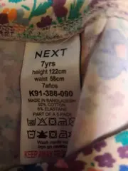 Vorschaubild 2 von Mädchen Leggings Blumenmuster Gr. 122 Baumwolle Mehrfarbig