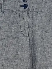 Vorschaubild 3 von Damen Stoffhose Leinenhose Gr. 34 XS Grau Meliert