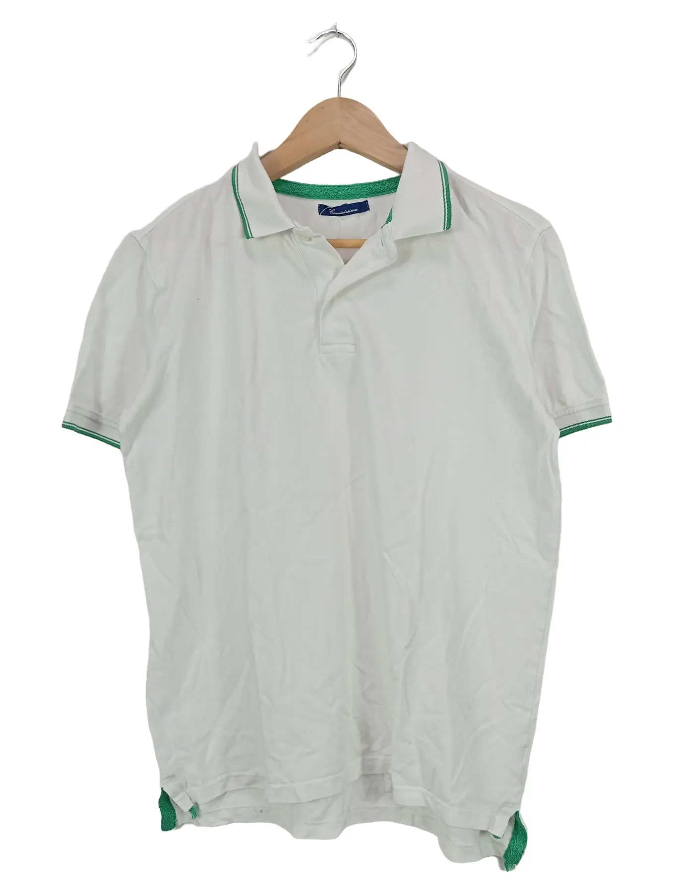 CAMICISSIMA Herren Poloshirt Weiß Gr. 38 Baumwolle Casual