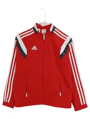 Vorschaubild 1 von Trainingsjacke Kinder Gr. 140 Rot Weiß Sportjacke 3 Streifen