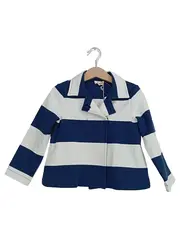 Vorschaubild 1 von Mädchen Jacke Blau Weiß Gestreift Gr. 4 Jahre / 104 Maritim