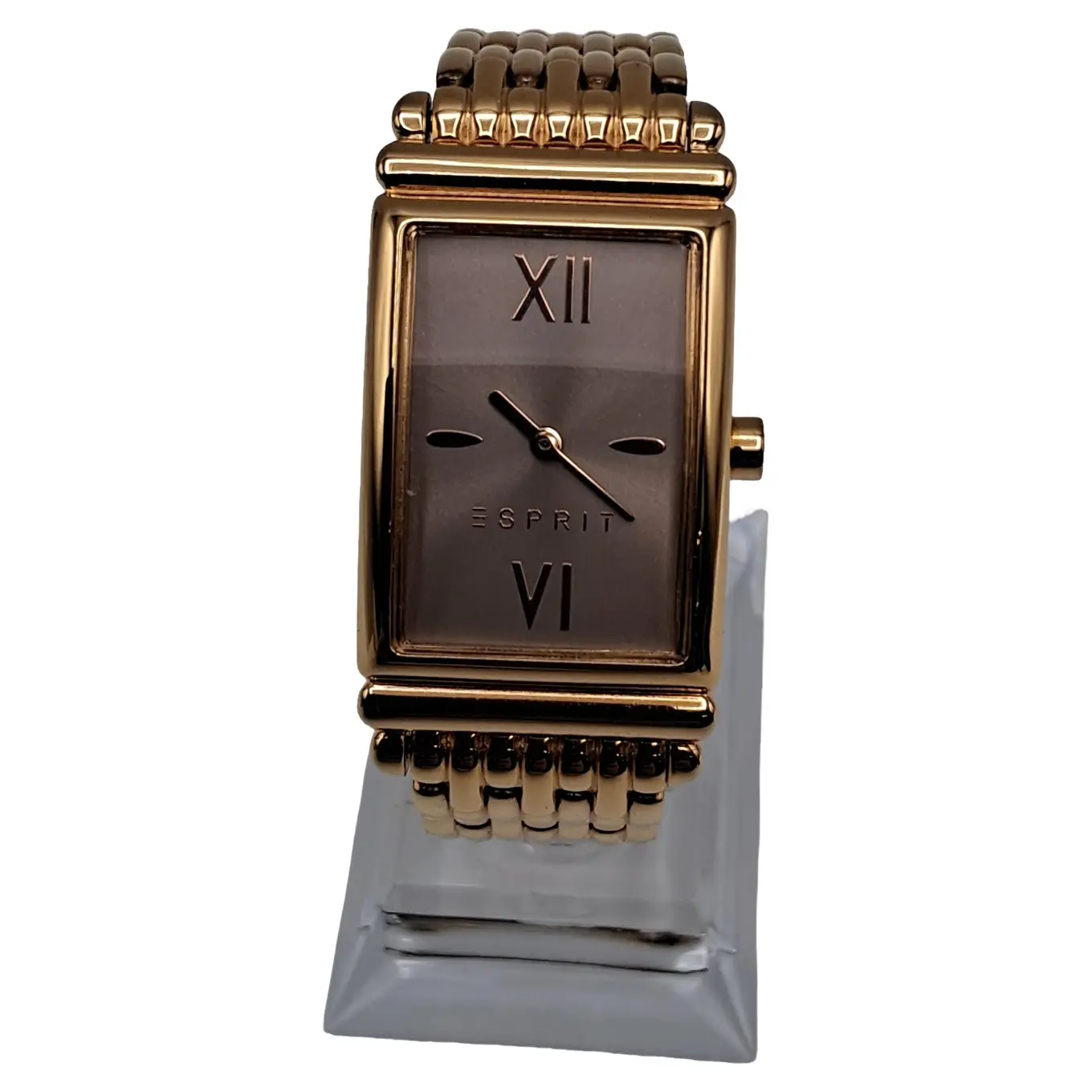 ESPRIT Damenuhr Gold Edelstahl Rechteckig Elegant Festlich 16cm