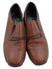 Vorschaubild 2 von Damen Slipper Leder Braun Größe 37 Komfort Slip-On Schuhe