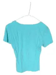Vorschaubild 2 von Damen T-Shirt Gr. XS Türkis Basic Organic Baumwolle