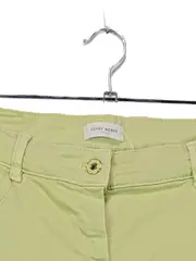 Vorschaubild 2 von Collection Damen Jeans Straight Leg Gr. 44 Gelb Cropped Fransen