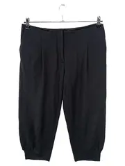 Vorschaubild 1 von Damen Stoffhose Schwarz Gr. 38 W29 Faltenhose Viskose