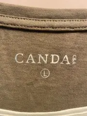 Vorschaubild 3 von CANDA Damen T-Shirt Gr. L/42 Oliv Basic V-Ausschnitt Baumwolle