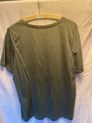 Vorschaubild 2 von CANDA Damen T-Shirt Gr. L/42 Oliv Basic V-Ausschnitt Baumwolle