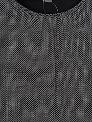 Vorschaubild 5 von Premium Damen Bluse Gr. 40 L Schwarz Geometrisch 3/4-Arm Business