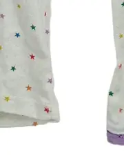 Vorschaubild 5 von Langarmshirt Mädchen Gr. 152 Weiß Bunte Sterne Spitzenbesatz