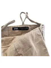 Vorschaubild 2 von Damen Corsage Crop Top Träger Beige Gr. S Baumwolle