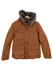Vorschaubild 1 von Damen Parka Winterjacke Fellkapuze Braun Gr. XL
