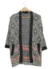 Vorschaubild 1 von Damen Strickjacke Cardigan Gr. XS Grau Meliert Coral