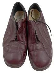 Vorschaubild 2 von Damen Schnürschuhe Halbschuhe Gr. 36 Bordeaux Rot Leder Komfort