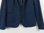 Vorschaubild 2 von Damen Blazer Gr. 42 Blau Meliert Business Jacke Polyester