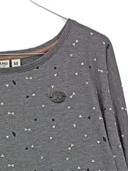 Vorschaubild 3 von Damen Pullover Sweatshirt Grau Gr. M Langarm Baumwolle