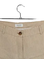 Vorschaubild 4 von Damen Stoffhose Leinen Mix Gr. 42/XL Beige Gestreift Klassisch