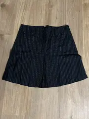 Vorschaubild 2 von Faltenrock Nadelstreifen Damen Gr. 38 Schwarz Business Mini