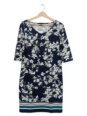 Vorschaubild 2 von Damen Freizeitkleid Blumenmuster Blau Gr. 34