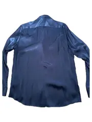 Vorschaubild 2 von Herren Business Hemd Gr. 40/L Blau Viskose Regular Fit Langarm