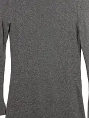 Vorschaubild 2 von Strickkleid Damen Wolle Midikleid Rippstrick Grau Gr. 34/XS