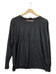 Vorschaubild 1 von Damen Langarmshirt Pullover Schwarz Gr. L Basic Viskose