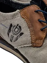 Vorschaubild 2 von Herren Schnürschuhe Gr. 44 Beige Canvas Leder Freizeitschuhe