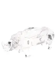 Vorschaubild 1 von Dekofigur Nashorn Glas Transparent 9 cm Eleganter Stil