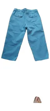Vorschaubild 5 von TCM Damen Stoffhose Baggy 3/4 Hose Gr. 42 XL W33 Blau Baumwolle