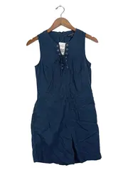 Vorschaubild 1 von Damen Jumpsuit Blau Uni Schleife Nieten Gr. UNI