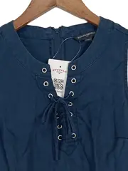 Vorschaubild 3 von Damen Jumpsuit Blau Uni Schleife Nieten Gr. UNI