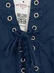 Vorschaubild 4 von Damen Jumpsuit Blau Uni Schleife Nieten Gr. UNI