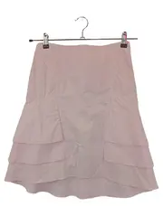 Vorschaubild 2 von Damen Faltenrock Rosa Gr. 34/XS Midirock Rüschen Klassisch Elegant