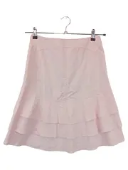 Vorschaubild 1 von Damen Faltenrock Rosa Gr. 34/XS Midirock Rüschen Klassisch Elegant