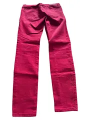 Vorschaubild 2 von Damen Jeans Slim Fit Baumwolle Rot Gr. W31 L30 Freizeit Hose