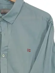 Vorschaubild 2 von Herren Freizeithemd Langarm Türkis Gr. L