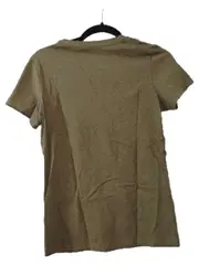 Vorschaubild 6 von Damen T-Shirt Gr. S Oliv Logo-Print Baumwolle Sportlich