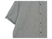 Vorschaubild 4 von Herren Freizeithemd Regular Fit Gr. XL Grau Gestreift Kurzarm