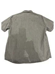 Vorschaubild 2 von Herren Freizeithemd Regular Fit Gr. XL Grau Gestreift Kurzarm