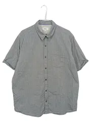 Vorschaubild 1 von Herren Freizeithemd Regular Fit Gr. XL Grau Gestreift Kurzarm