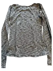 Vorschaubild 2 von Langarmshirt Damen 36 S Grau Gestreift 100% Baumwolle Casual Top