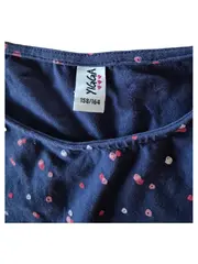 Vorschaubild 5 von Langarmshirt Mädchen Gr. 158/164 Blau Gepunktet Baumwolle