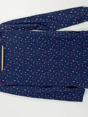 Vorschaubild 4 von Langarmshirt Mädchen Gr. 158/164 Blau Gepunktet Baumwolle