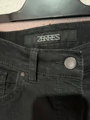 Vorschaubild 5 von Greta Damen Jeans Regular Fit Gr. 44 Schwarz Stretch