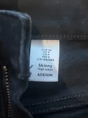 Vorschaubild 3 von &Denim Skinny High Waist Jeans Damen Gr. 36 Schwarz Stretch