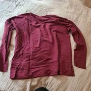 Vorschaubild 3 von Damen Langarmshirt Gr. S Bordeaux Rot Logo Casual