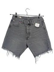 Vorschaubild 1 von Premium Jeans Shorts Herren W30 Grau Denim Cut-Off Fransen